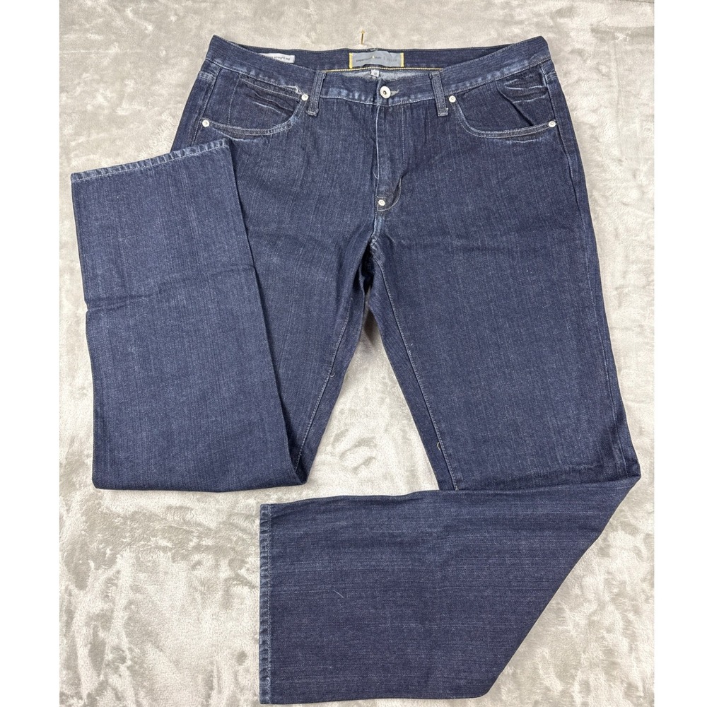 Paperdenim&cloth James Skinny Straight Leg Jeans Mens 40 Dark Indigo Blue Denim